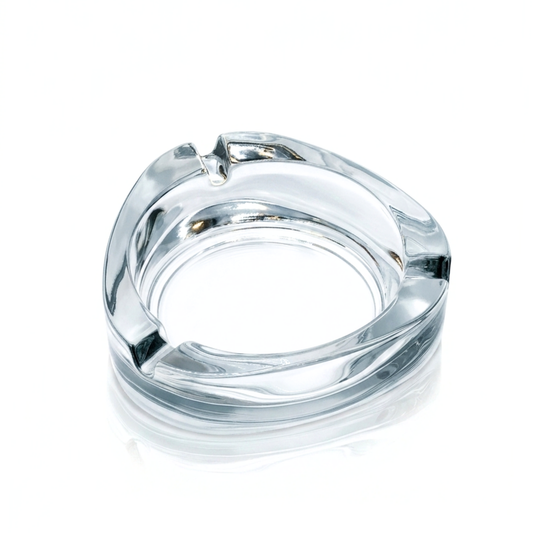 Rollo Premium Glass Ashtray | Tri-Round