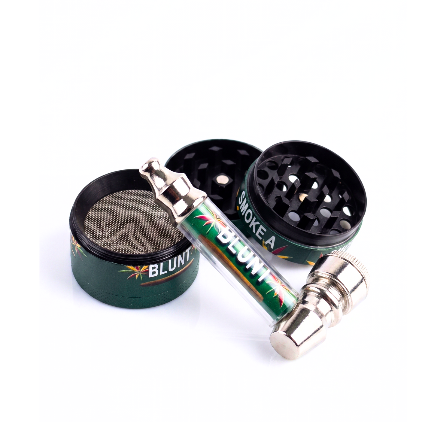Rollo Deluxe Smoking Set | Pipe & Precision Grinder