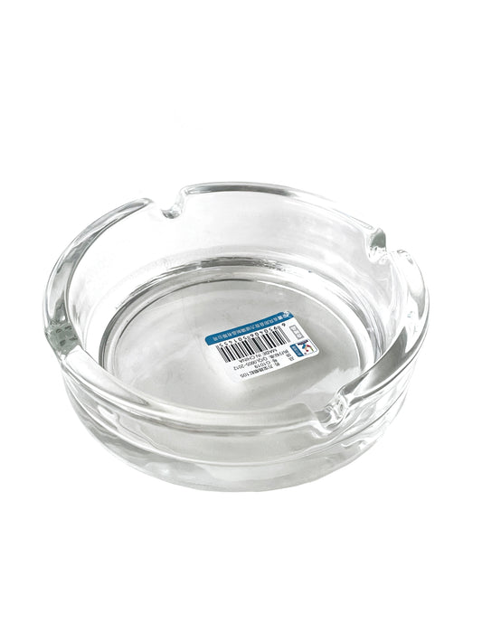 2 x Thick Glass Ashtray 110mm Durable
