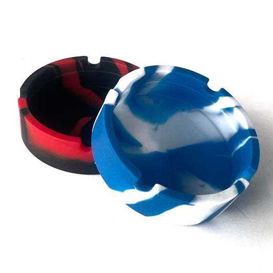3-Piece Camo Silicone Ashtray Set - Durable & Stylish