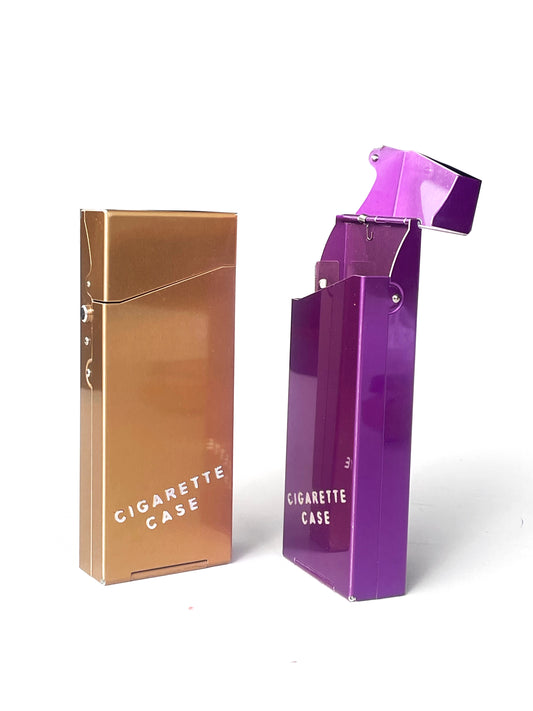 Thin and Slim Aluminum Cigarette Case - PURPLE